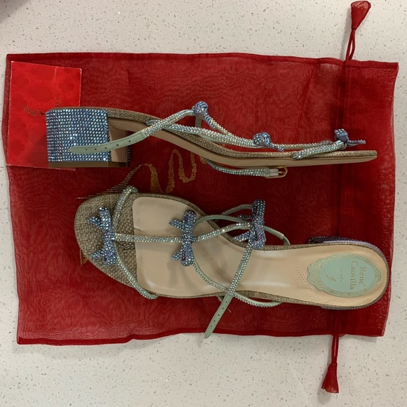 Brand New René Caovilla block heel sandals - Picture 2 of 3